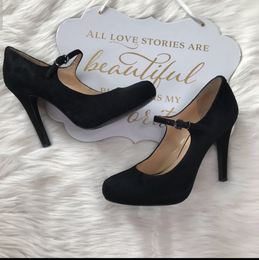 GUESS | Black Suade Mary Jane Heels | size 9